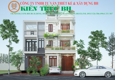 Nhà biệt thự 3 tầng phong cách tân cổ điển sang trọng và hoành tráng mang đậm phong cách Châu Âu 